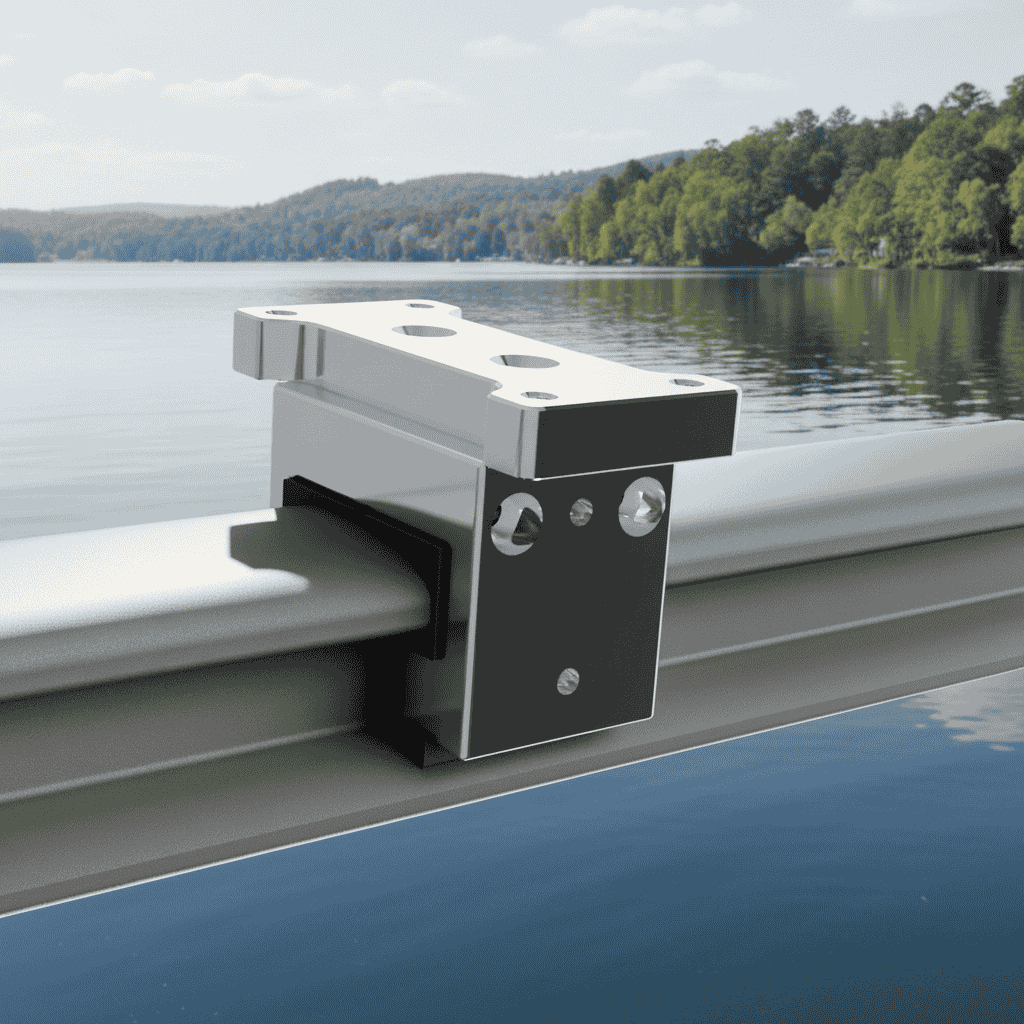HardPoint on Switch handrail with TKI flat base mounting hardware
