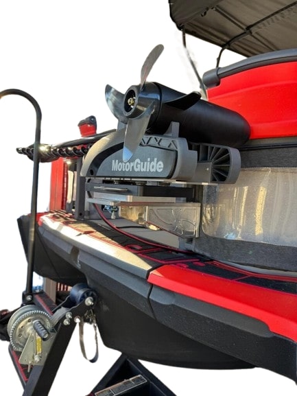 Switchblade Trolling Motor Mount with Motorguide Trolling motor