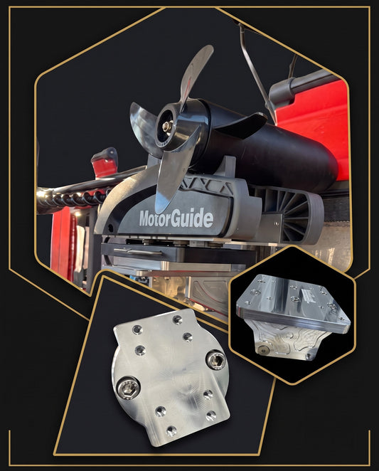 SwitchBlade Trolling Motor Mount, Downrigger Mount, and Shaft Support Bracket bundle for Sea-Doo Switch, no-drill installation
