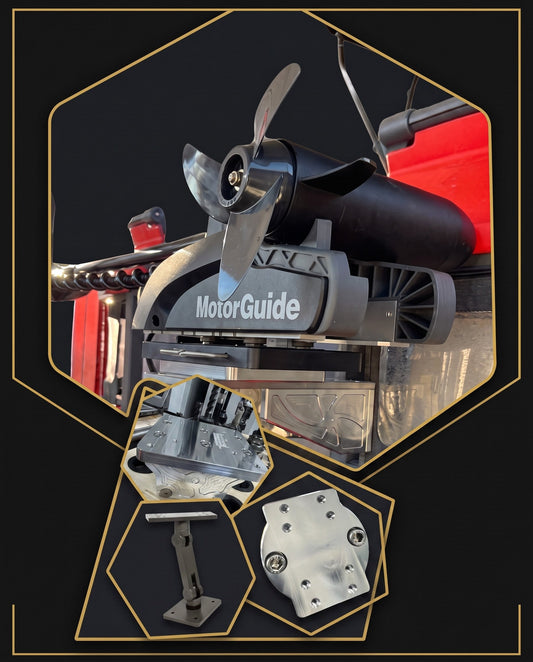 Ultimate No-Drill Fishing Kit bundle for Sea-Doo Switch: SwitchBlade Trolling Motor Mount, Downrigger Mount, Shaft Support Bracket, and Graph Mount Kit