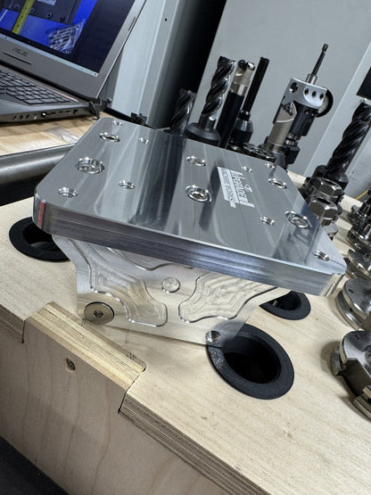 UMW downrigger mount bracket on shop tool rack