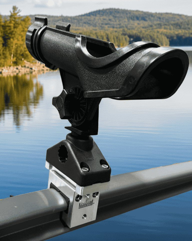 Scotty Powerlock rod holder mounted on HardPoint rail adapter