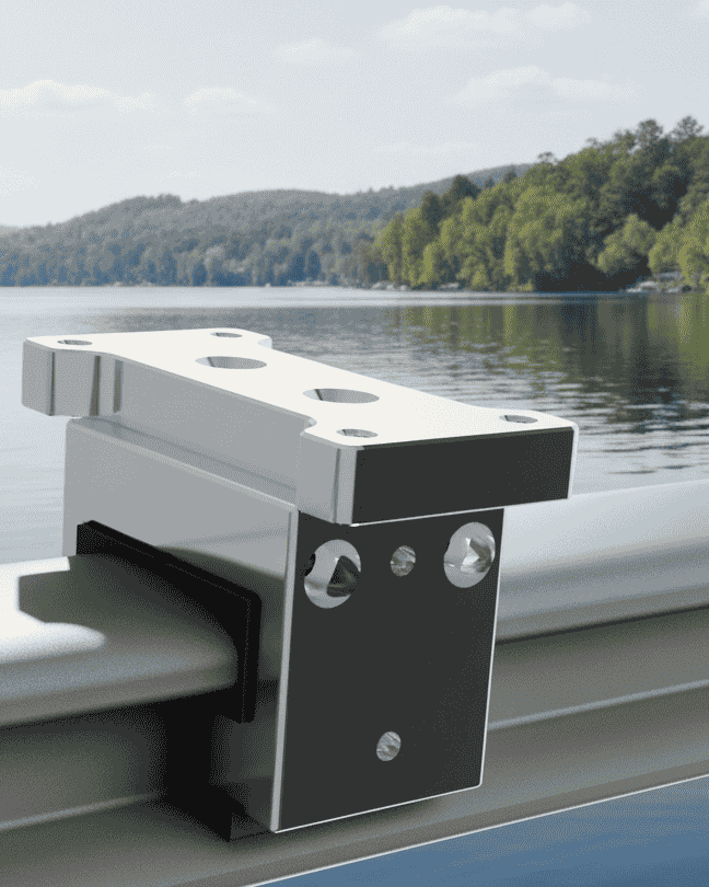 HardPoint with TKI base adapter plate installed on Sea-Doo Switch rail