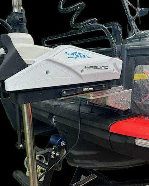 Haswing Cayman trolling motor mounted on Sea-Doo Switch using SwitchBlade no-drill mount