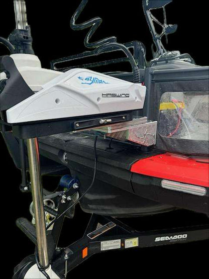 Switchblade Trolling Motor Mount side profile on Sea-Doo Switch