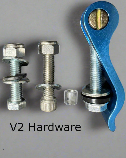 SwitchBlade replacement hardware kit, V2 — bolts, nuts, washers, clamp lever