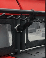 Shaft support bracket with RAM Tough-Claw mounted, front view