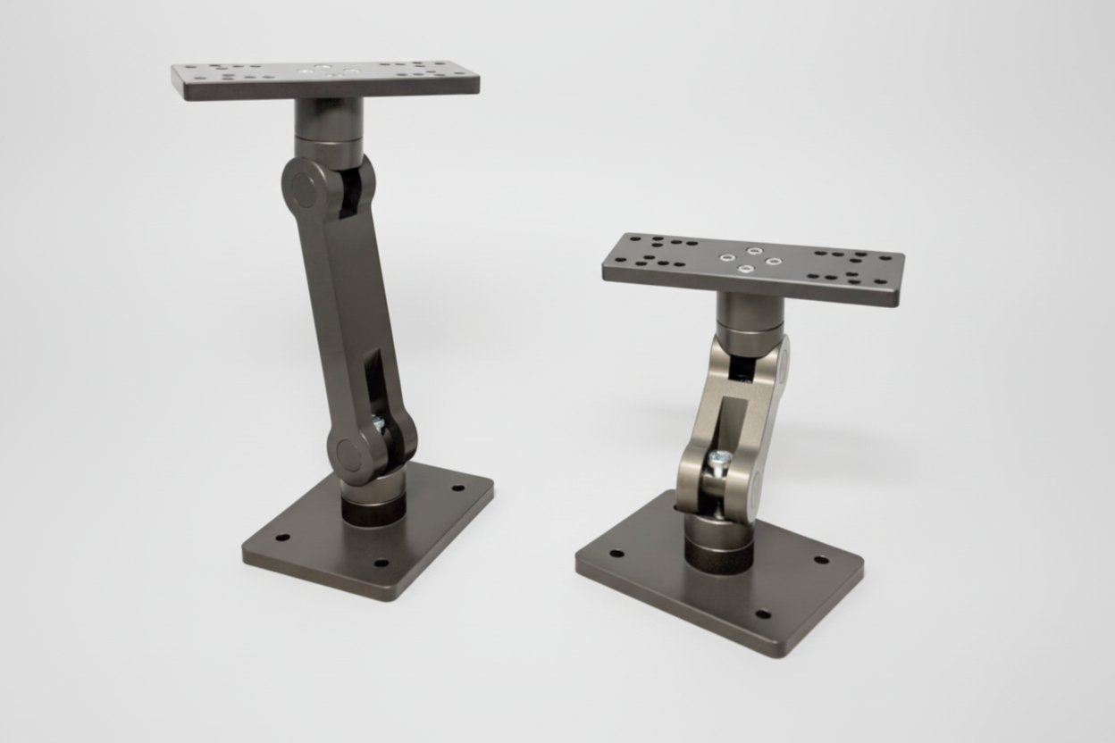 TKI DS Graph Mount arm assembly, 3-inch and 6-inch versions shown